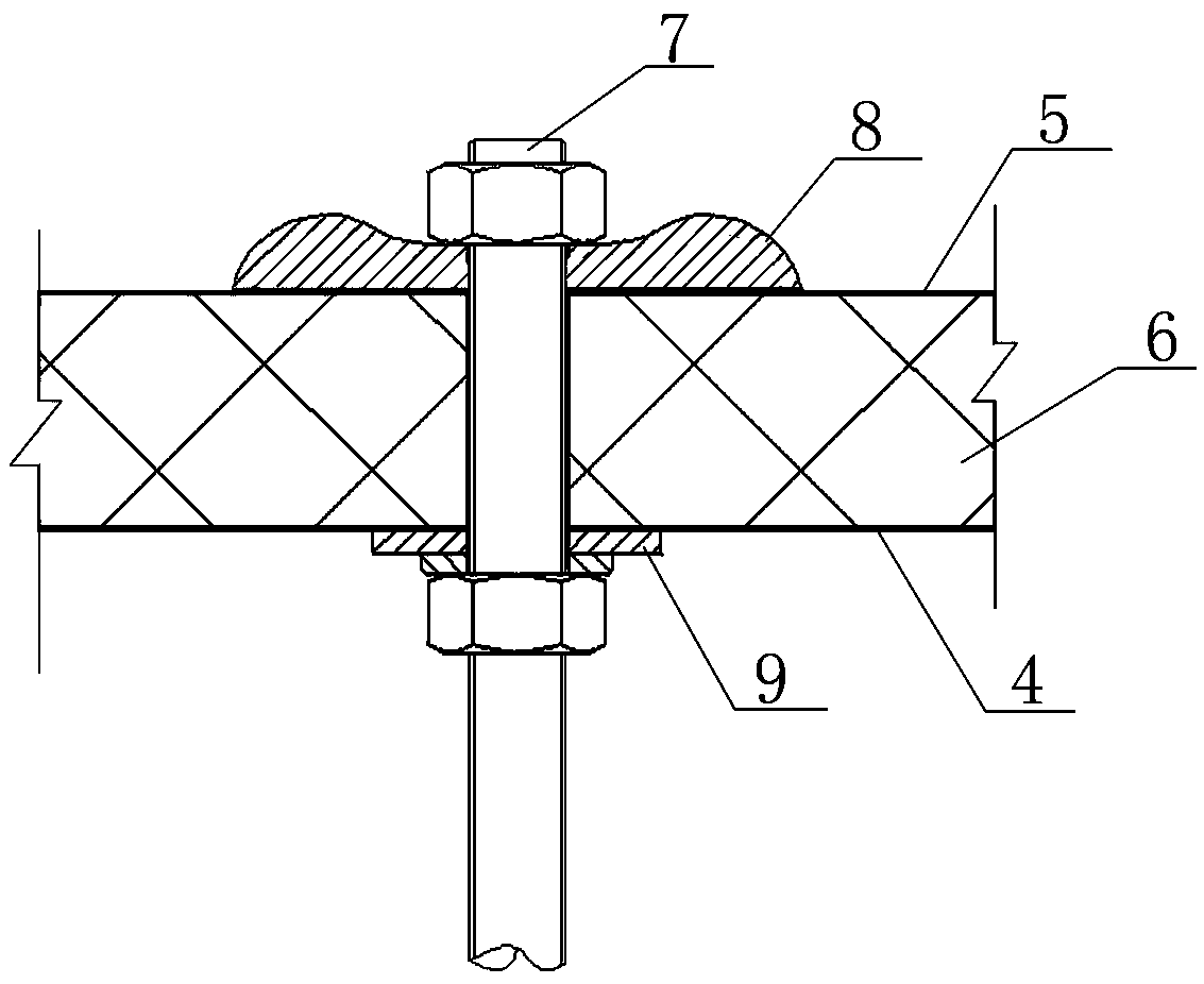 Horizontal duct wall penetrating system and construction method thereof