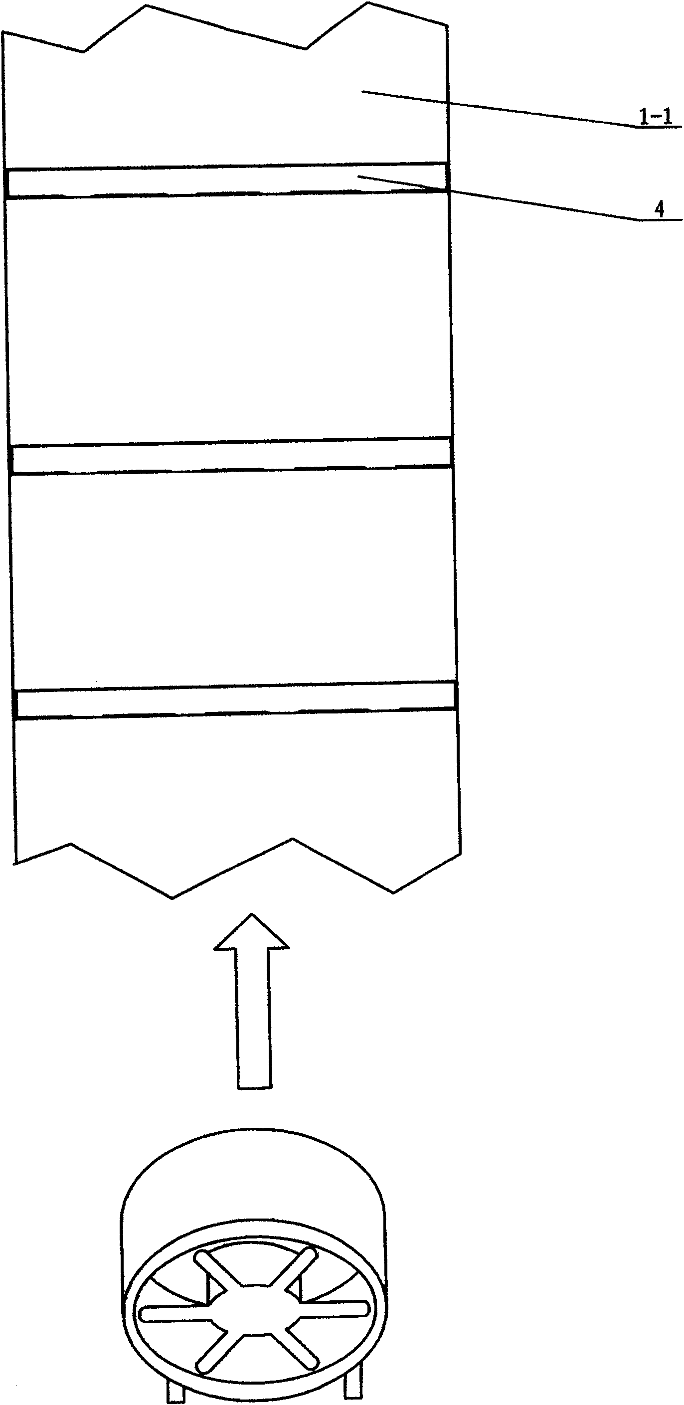 Subway tunnel air-bag type soft blowing pipe