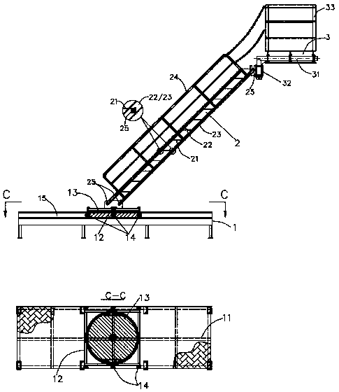 Wharf ship boarding ladder capable of being adjusted all-directionally and automatically