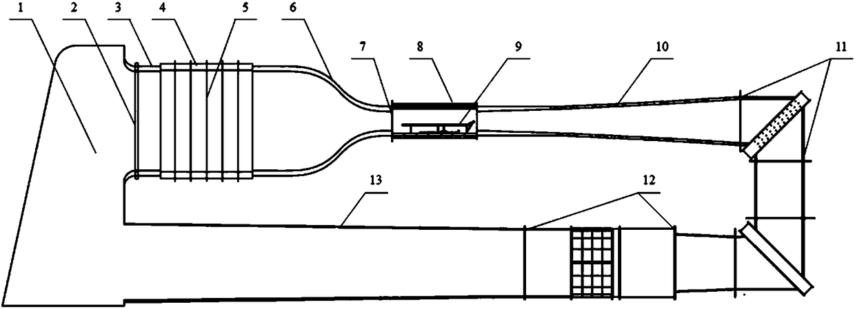 An experimental device and method for measuring flat turbulent frictional resistance