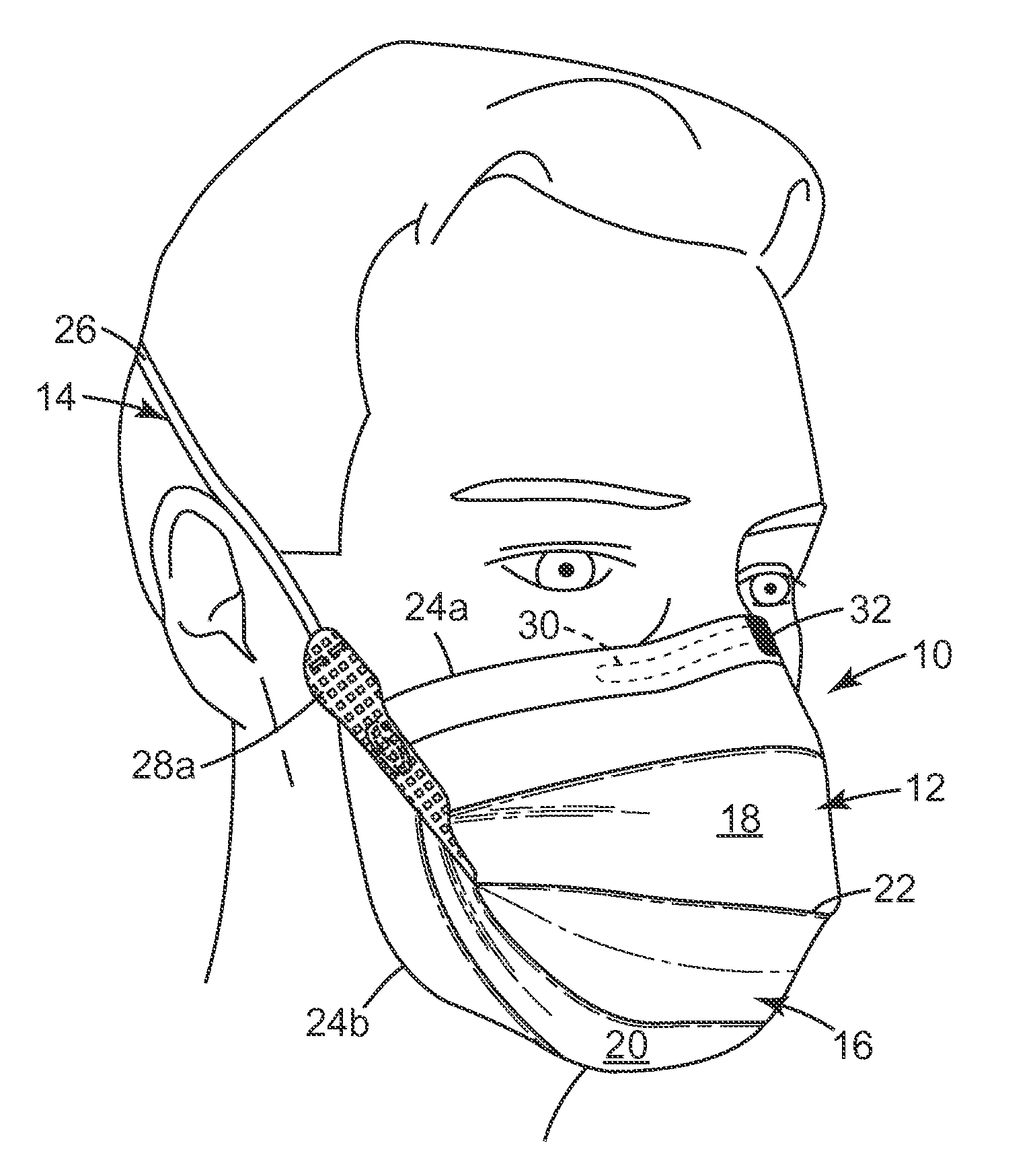 Horizontal flat-fold filtering face-piece respirator having indicia of symmetry