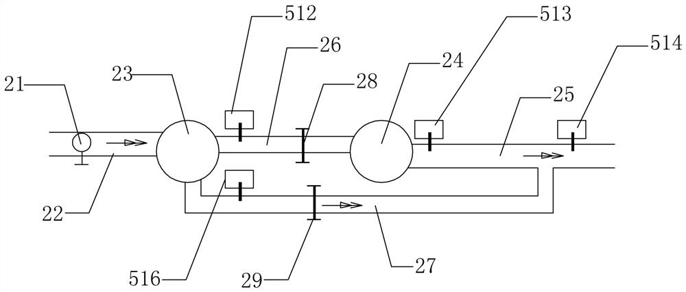 Drainage system for improving operation efficiency of pollution treatment facility and scheduling method