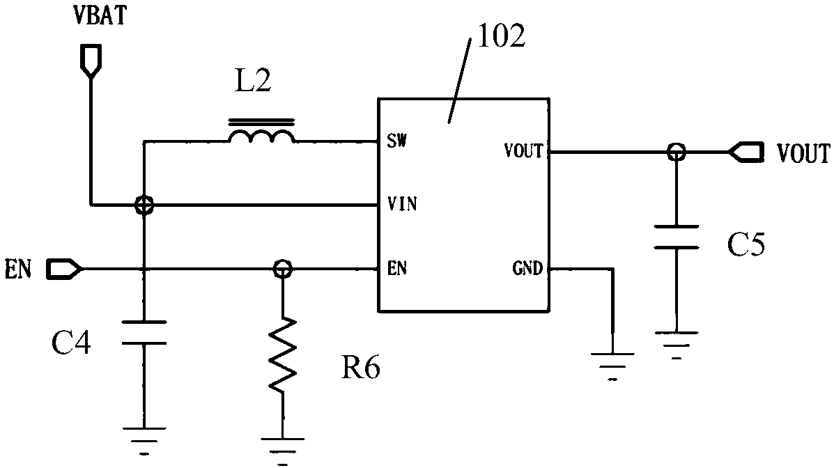 Voltage conversion matching circuit, mobile terminal and vehicle equipment