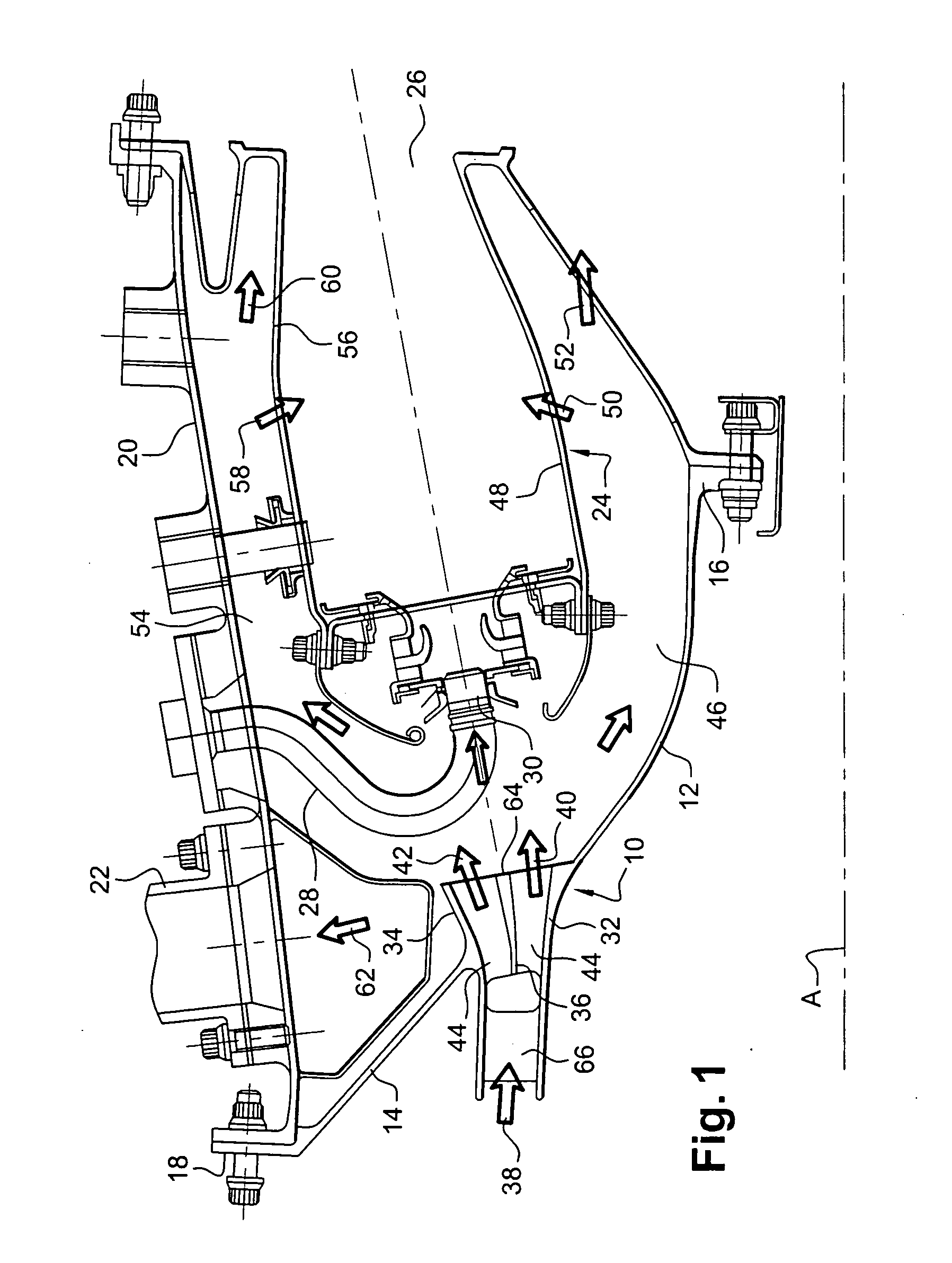 Diffuser for an annular combustion chamber, in particular for an airplane turbine engine