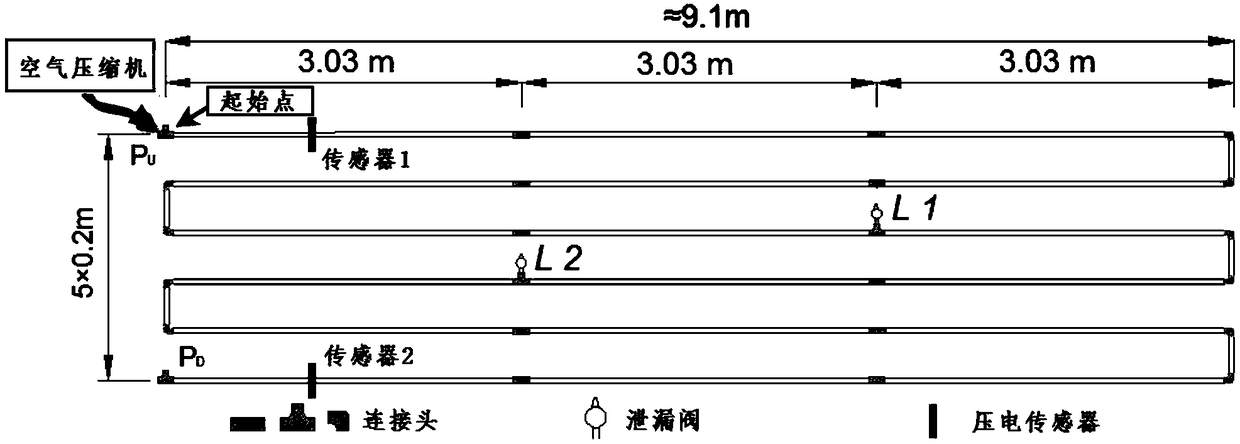 Time-inversion super-resolution pipeline leakage monitoring method