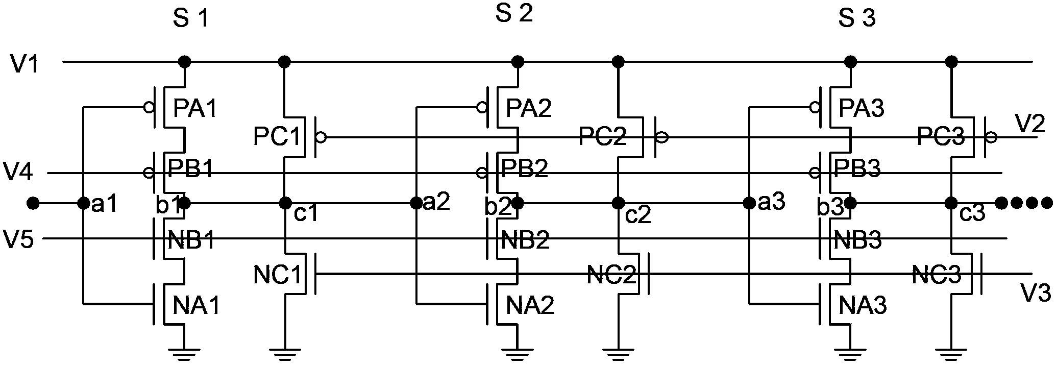 Bias voltage temperature instability testing circuit and testing method thereof