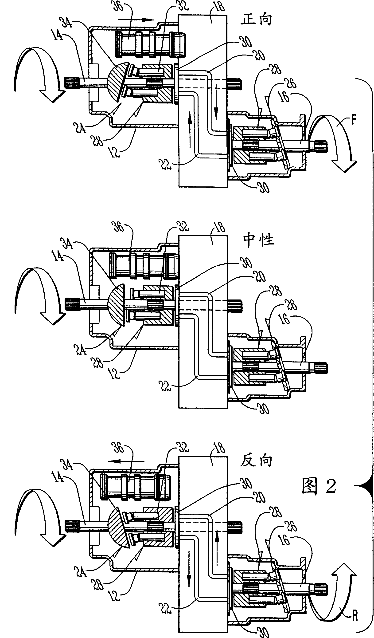 Control system of hydrautic pump