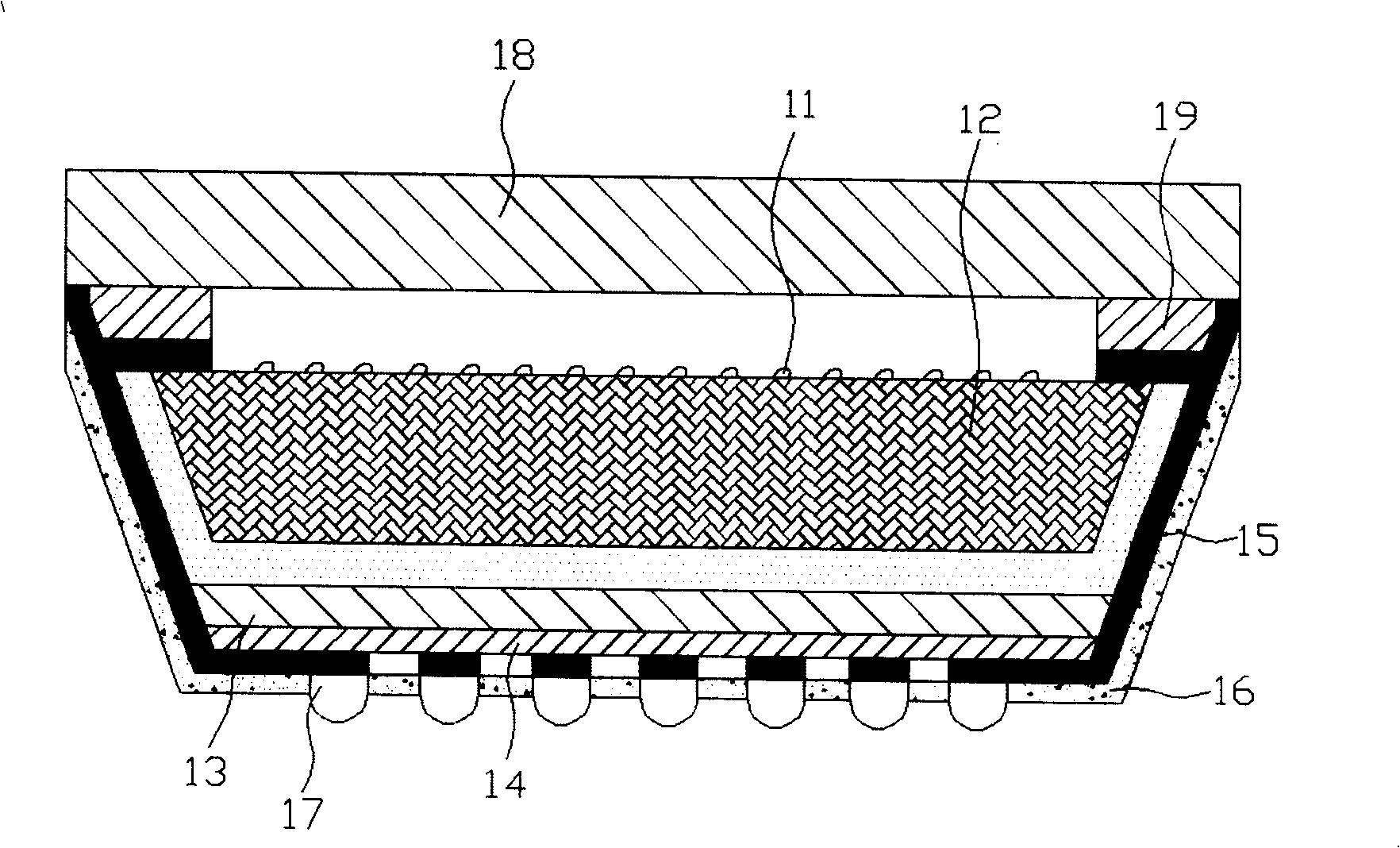 Conductive layer structure for chip encapsulation module and its making method