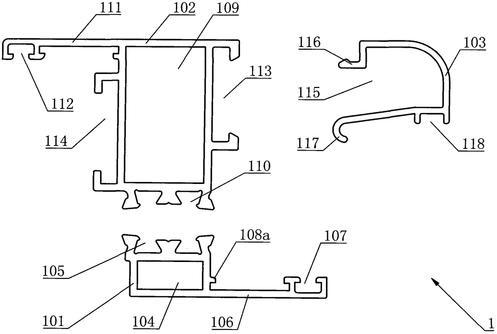 Inner flat-opening invisible window screen of casement window