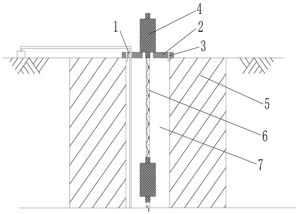 A positioning device and working method for installing a steel bar meter in an existing pile foundation borehole