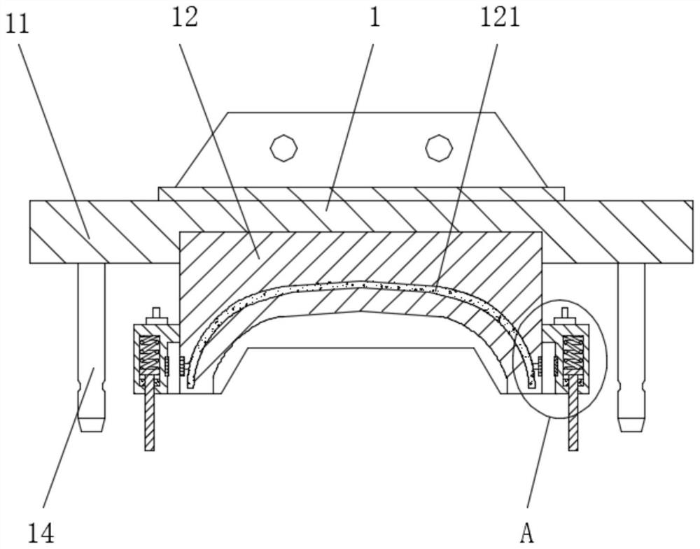 Automobile bumper rapid cooling forming device based on hot stamping mode