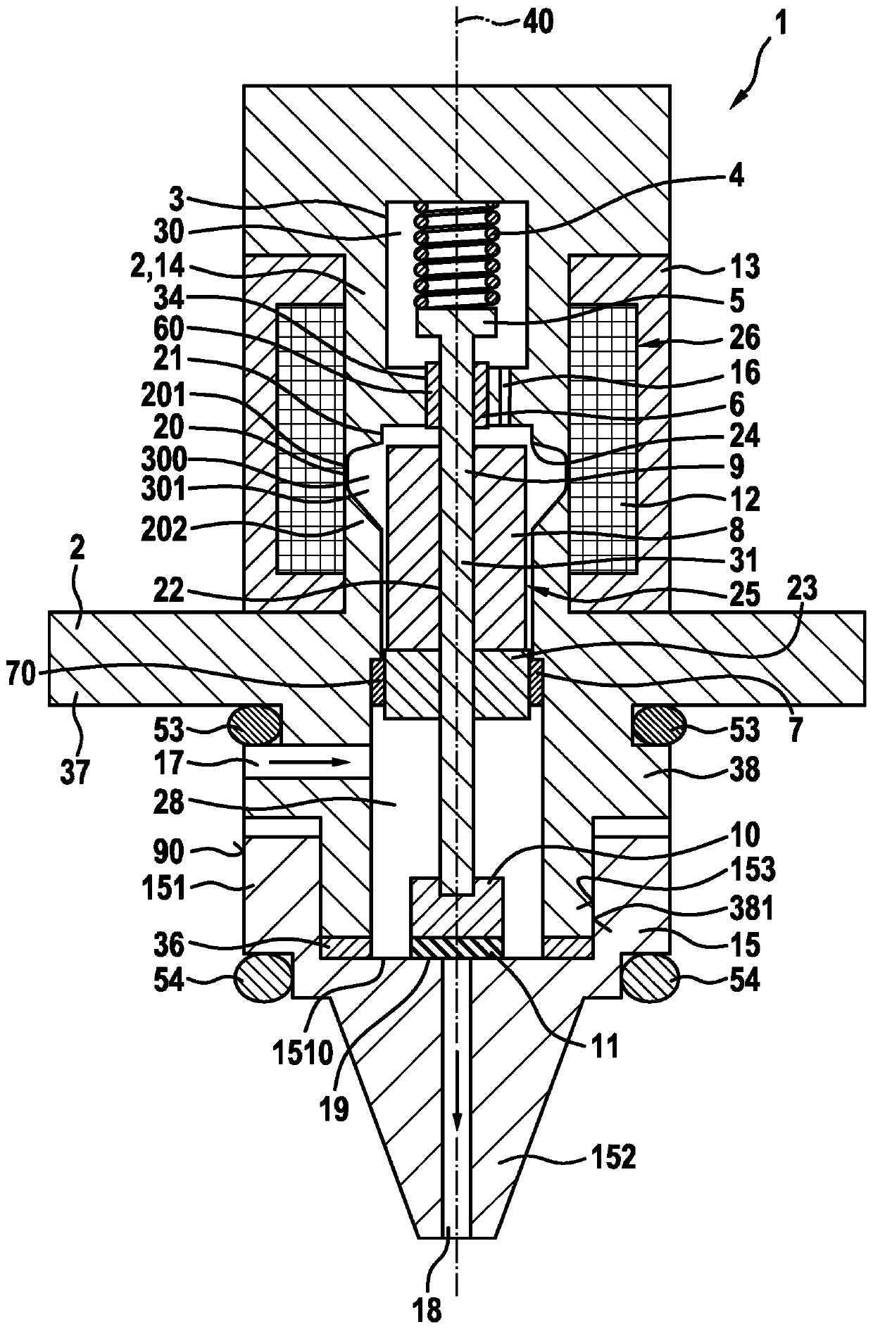 Metering valve and jet pump unit for controlling a gaseous medium