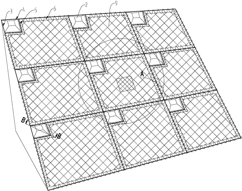 Anchor rope group and active protective net combined integrated bearing structure