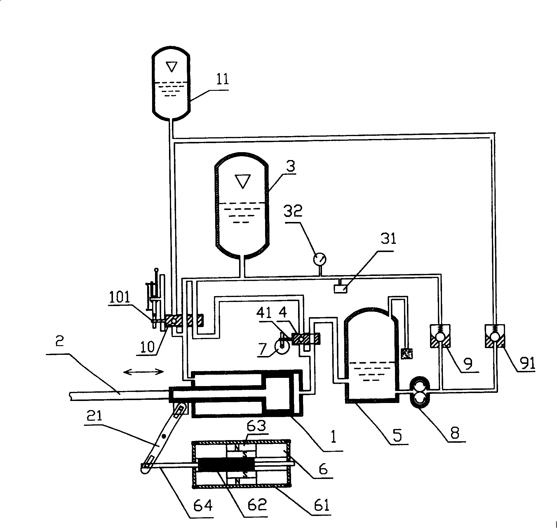 Extra-high-voltage breaker permanent-magnet locked hydraulic operating mechanism