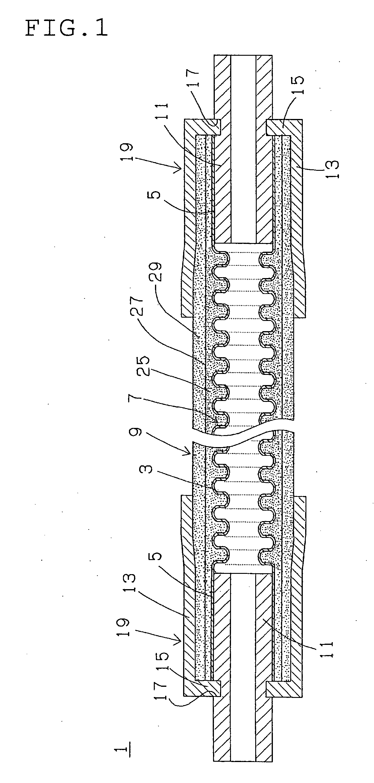 Composite hose with a corrugated metal tube and method for making the same