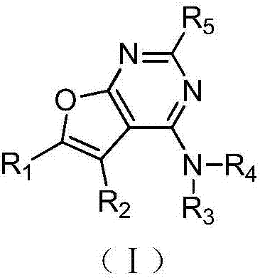 Furo[2,3-d]pyrimidine-4-amine derivatives