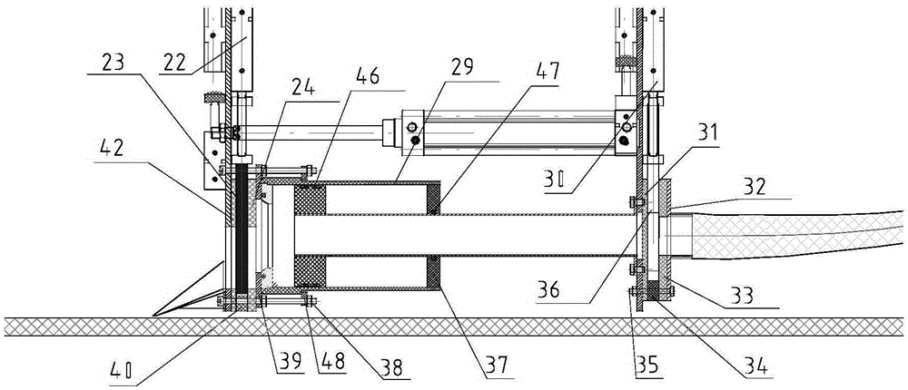 Drainage pipeline silt removing device with flow distribution function