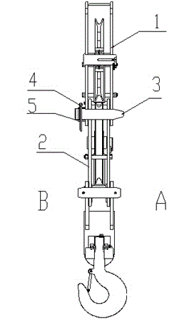 Lifting hook structure of tower crane