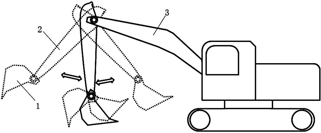 A control method and system for an excavator to quickly switch between digging and dumping modes