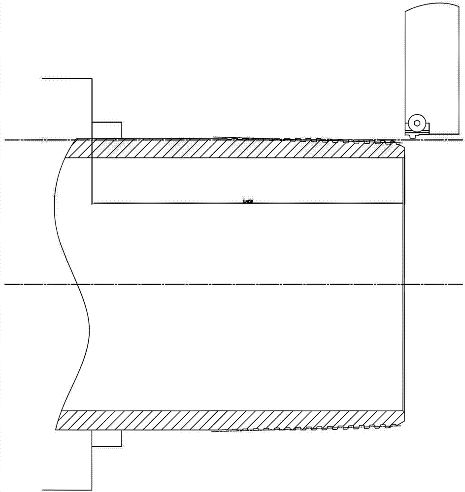 Method for repairing small standoff during on-line oil sleeve external thread production