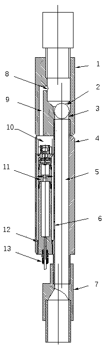 A ball-throwing downhole power generation device and method for water injection wells