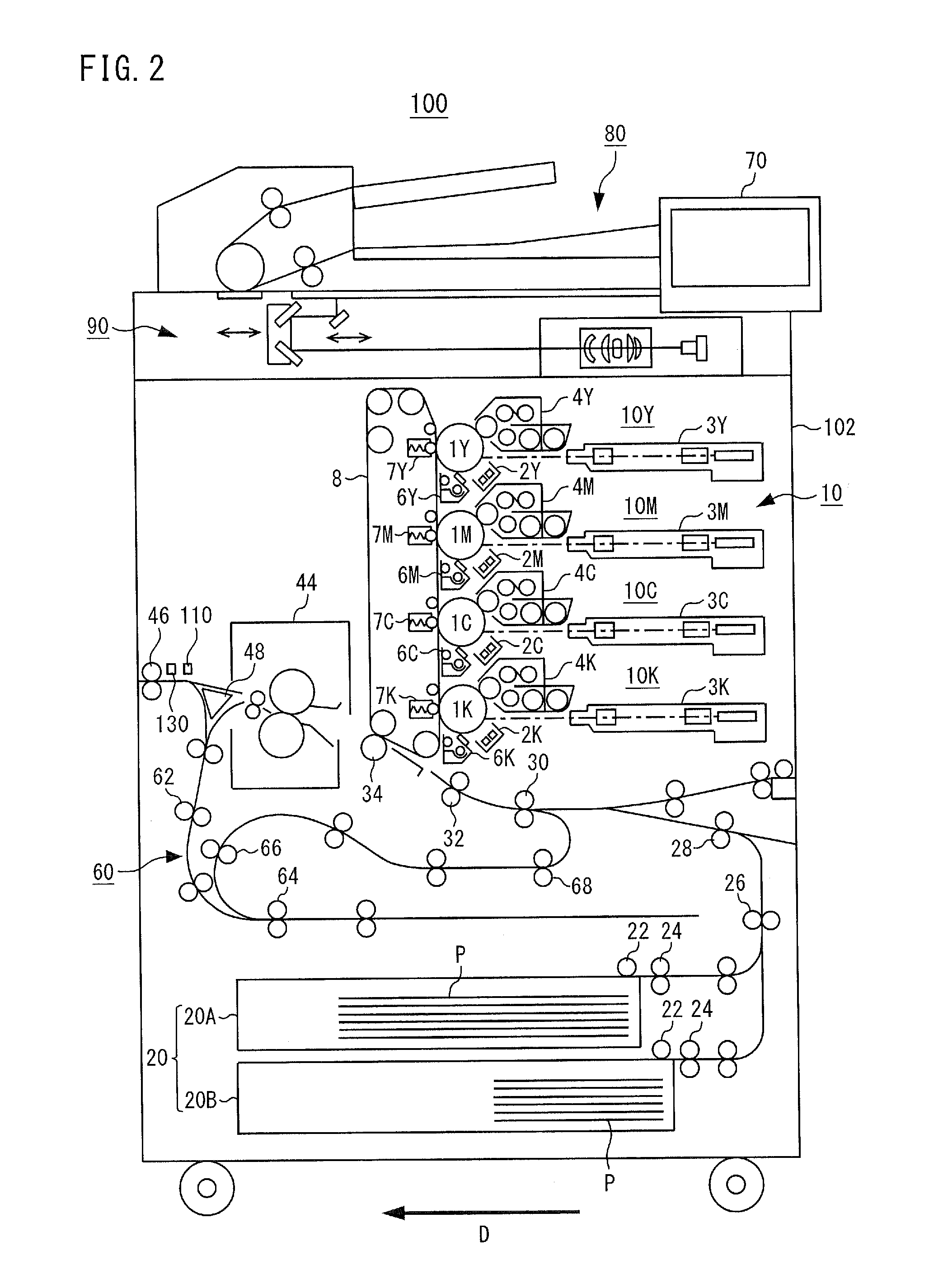 Temperature-measuring device that measures temperature of sheet, and image-forming apparatus using the same