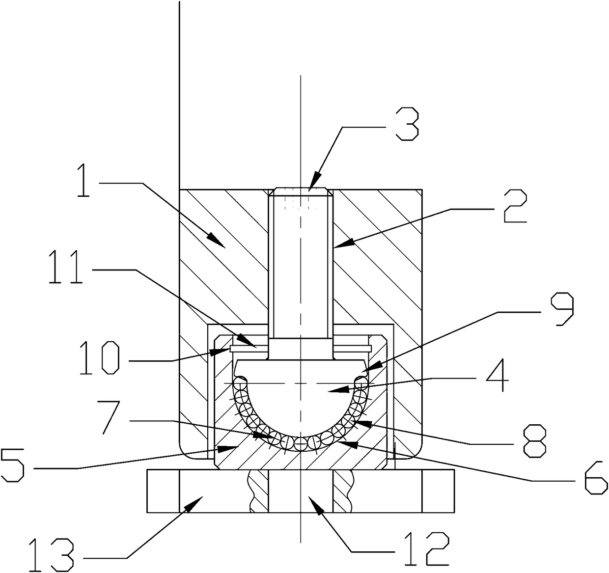 Self-aligning swivel for mounting doors