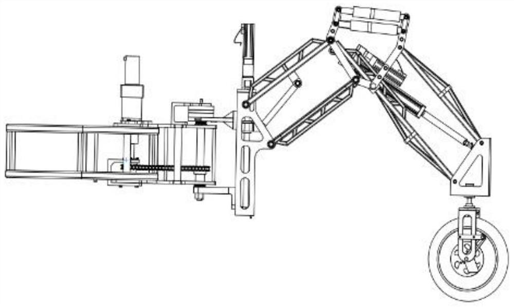 A multi-degree-of-freedom mechanical wheel-leg structure of a wheel-leg compound mobile robot
