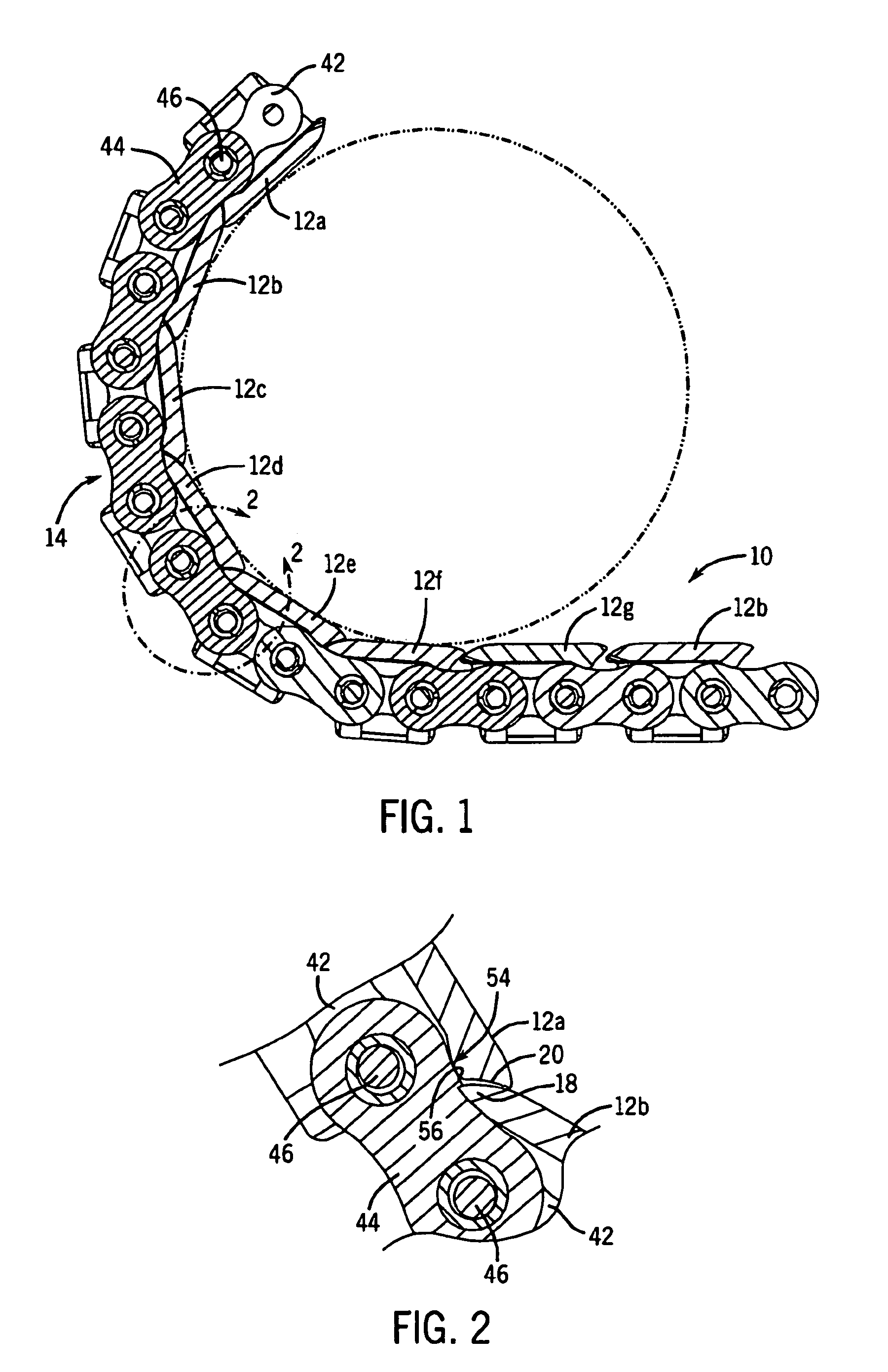 Anti-shingling product conveying chain