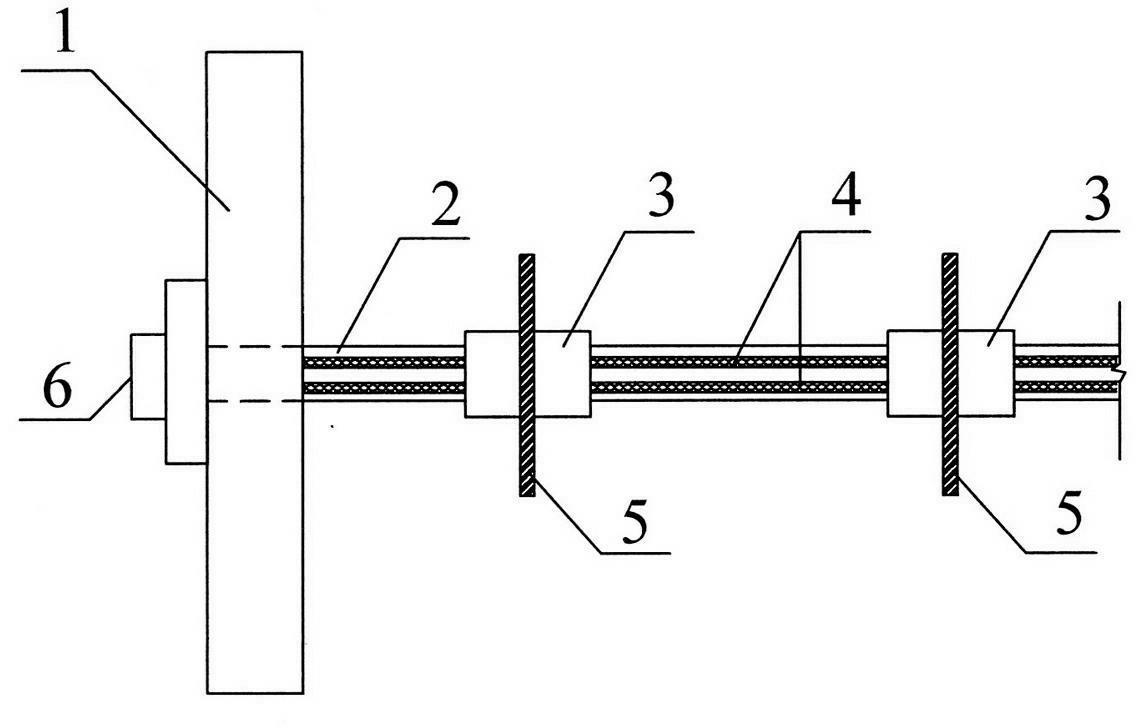 Combined steel-plastic composite lacing bar