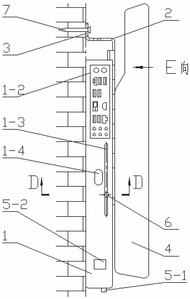 An integrated device of a flat panel TV, a computer mainframe, and a set-top box