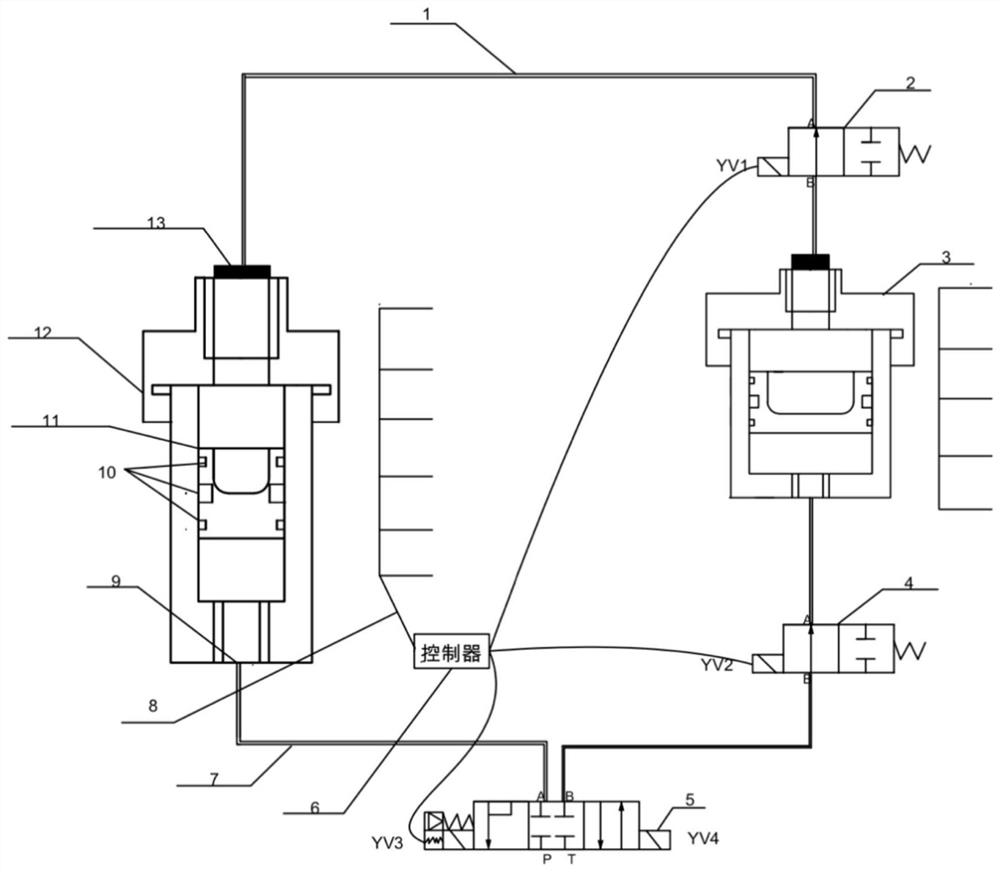 Control system for hydraulic energy intelligent storage and precise transfer device