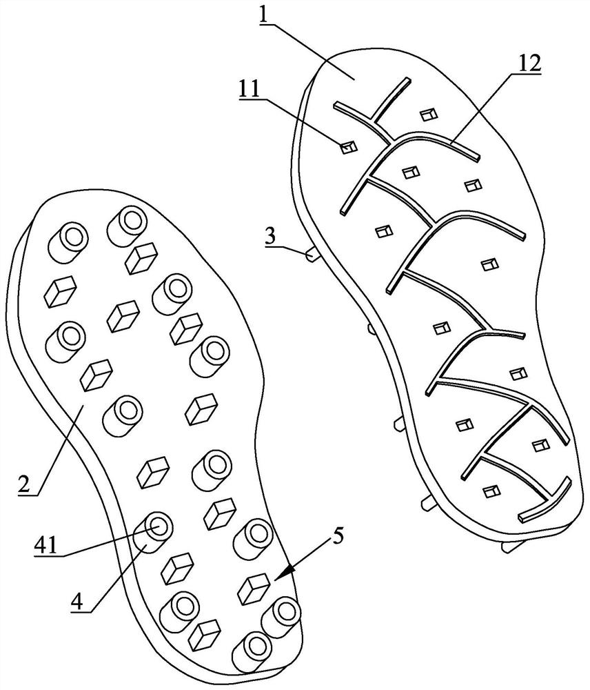 Shock-absorbing insole with health care function