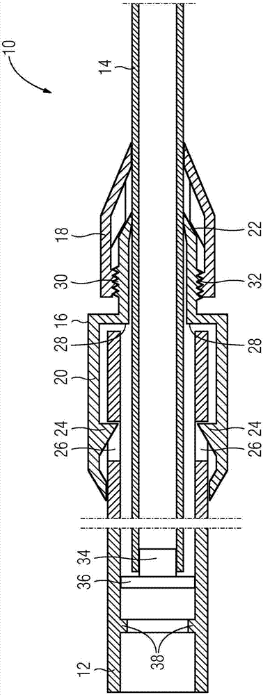 Telescopic rod, in particular for a handheld device