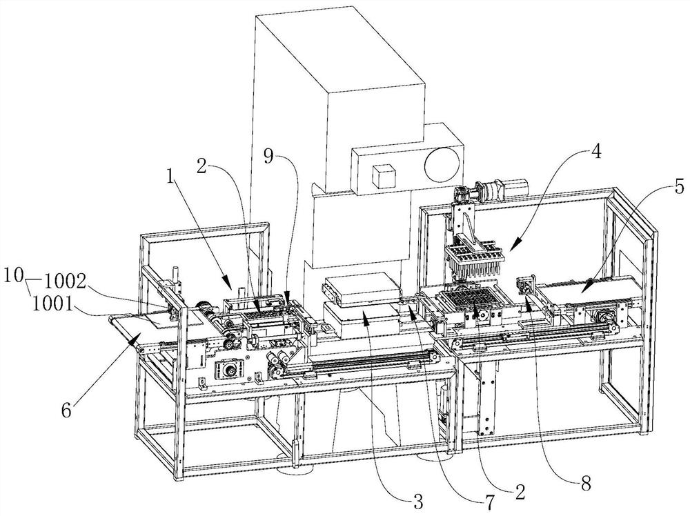 Punching and waste discharging technology for packaging box material plate