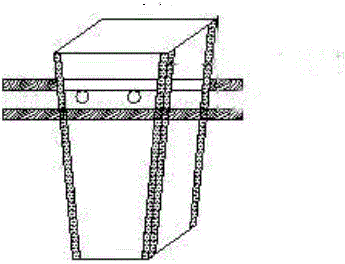 Cup mouth foundation template reinforcing and hydraulic dismounting construction process
