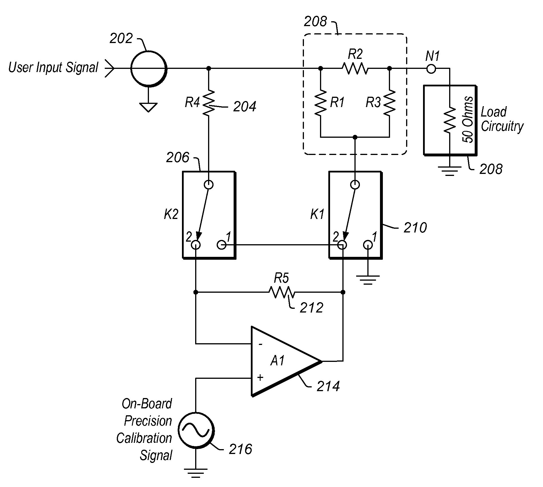 Self-calibration circuit with gyrated output impedance