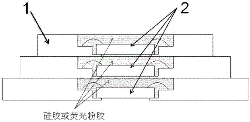 LED laminated light source module capable of achieving light color adjustment