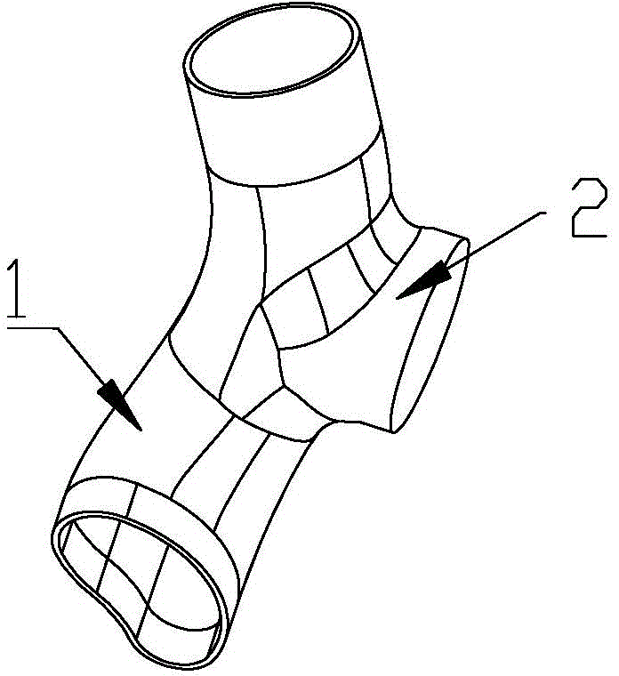 Machining method of Y-shaped pipe with lug boss