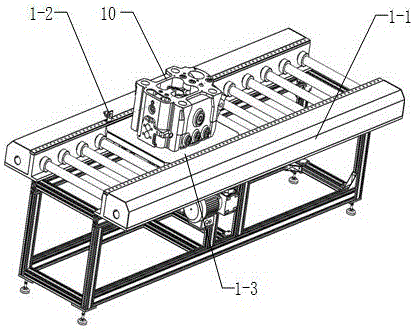 Automatic assembling machine for mounting studs of cylinder cover of diesel engine and assembling method