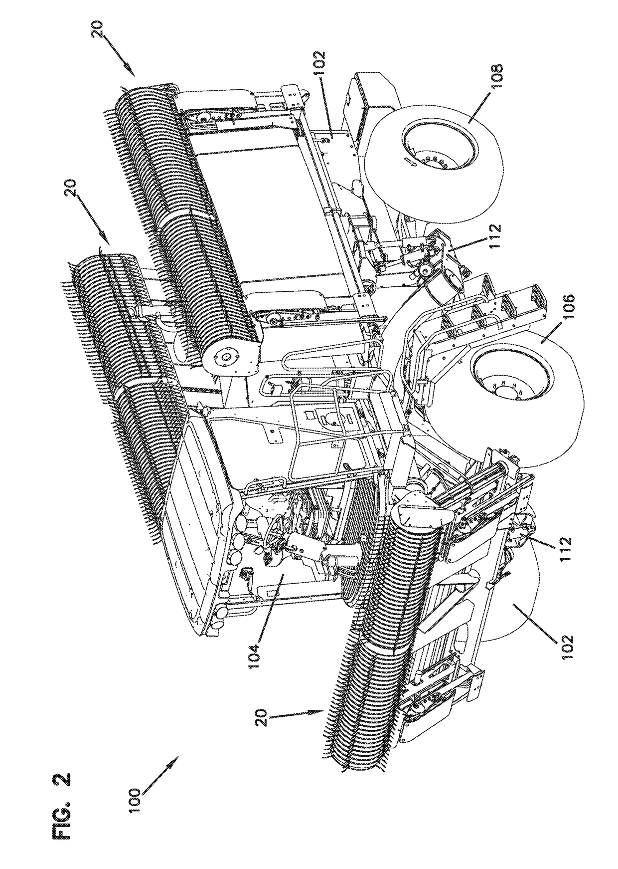 Cam for a windrow merger and pickup head having a variable radius