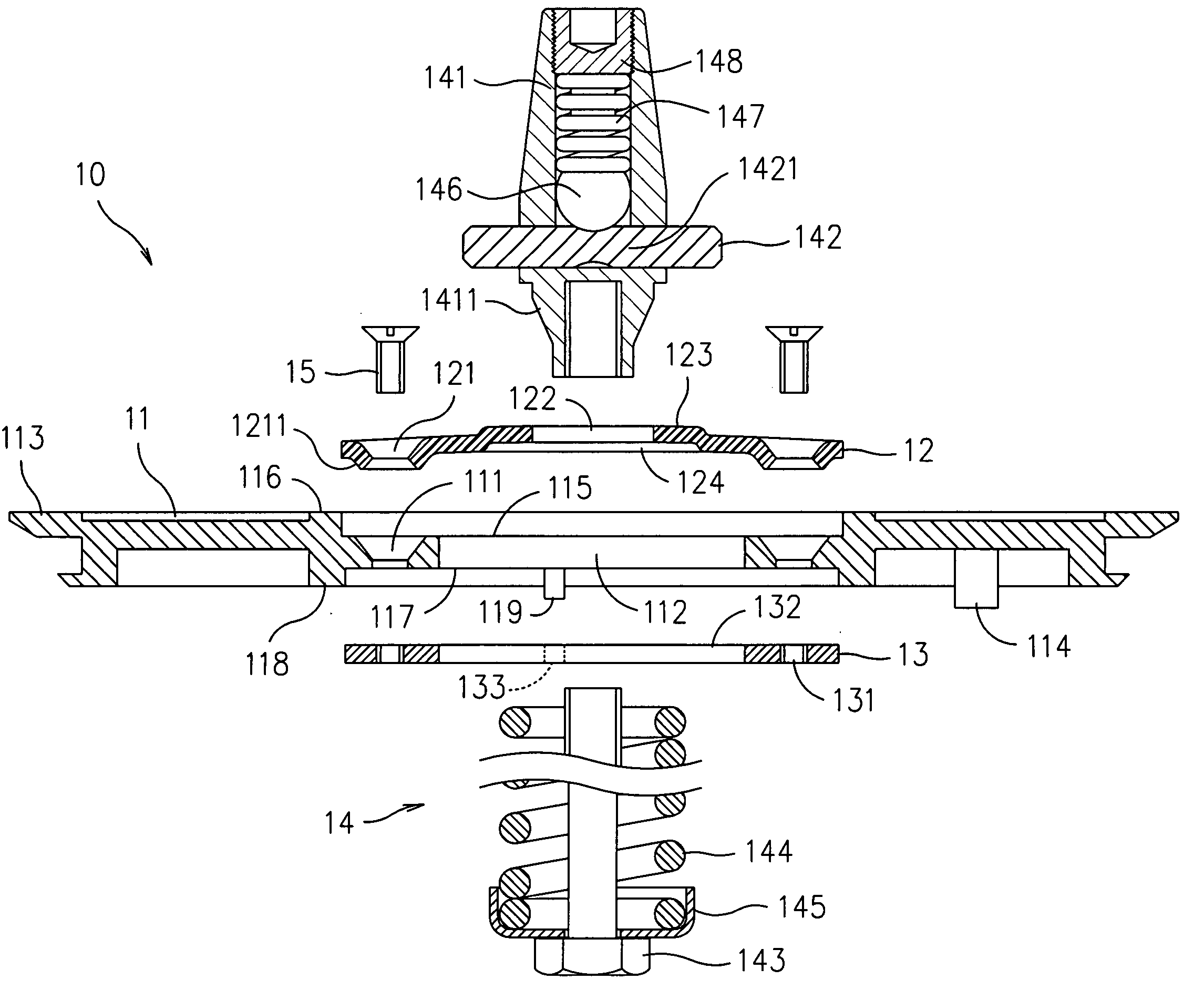 Coupling device for an artificial model