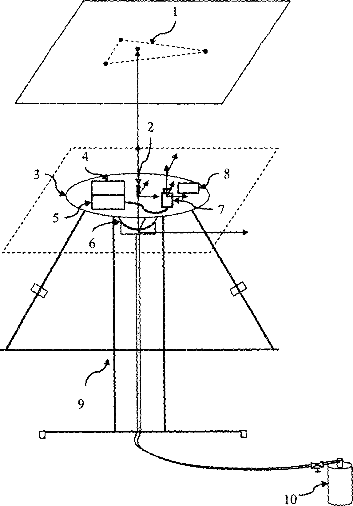 Contactless three-axle air-float stage corner measuring device and its measuring method