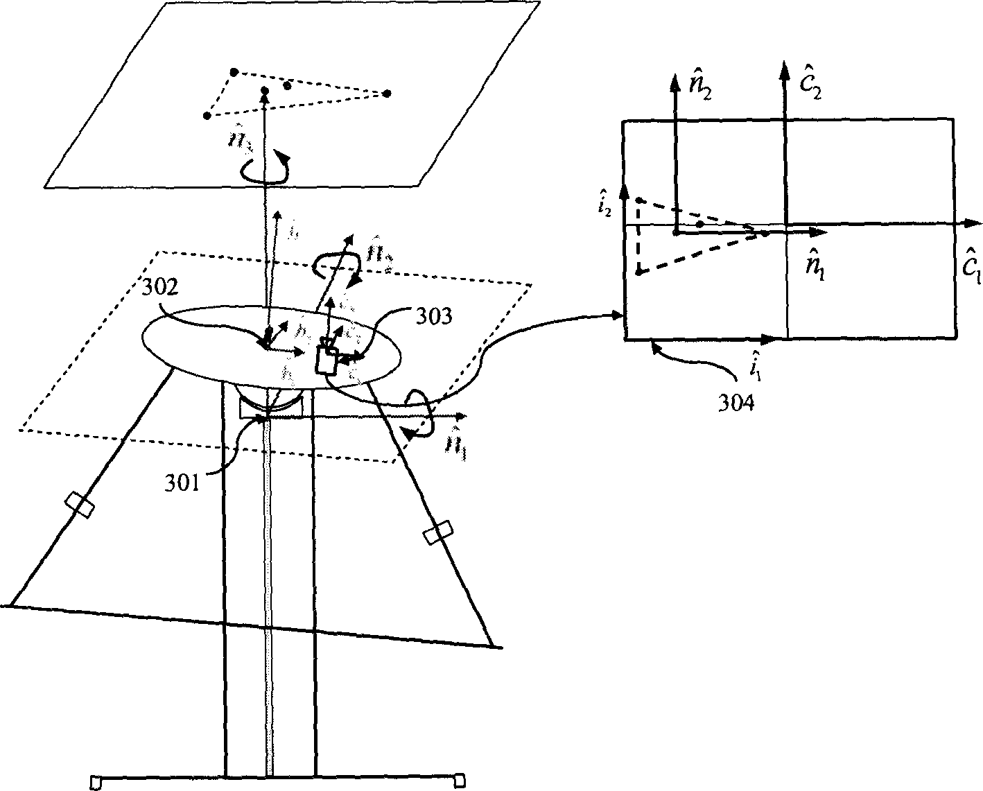 Contactless three-axle air-float stage corner measuring device and its measuring method