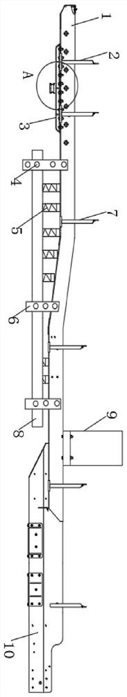 A frame protection structure for a tank car