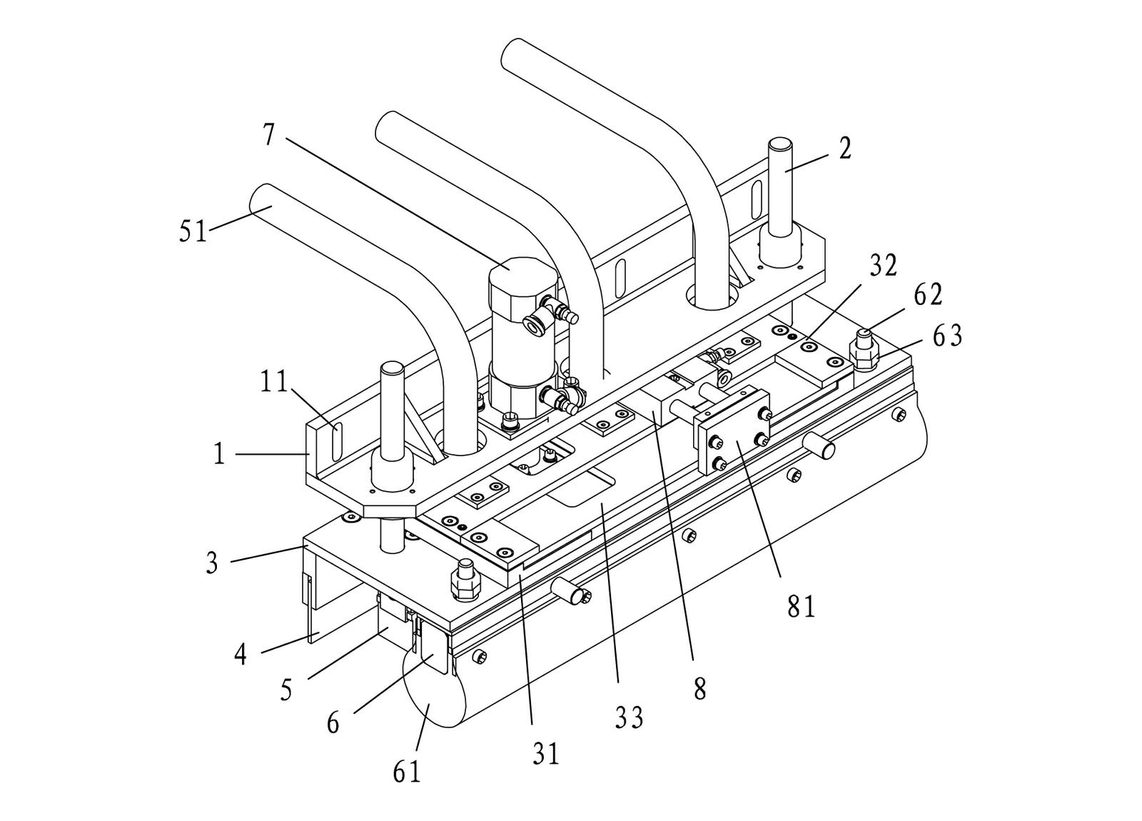 Modular surface cleaning device for permanent magnet ferrite-tile-shaped magnet mould