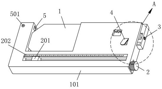 A sheet thickness measuring tool