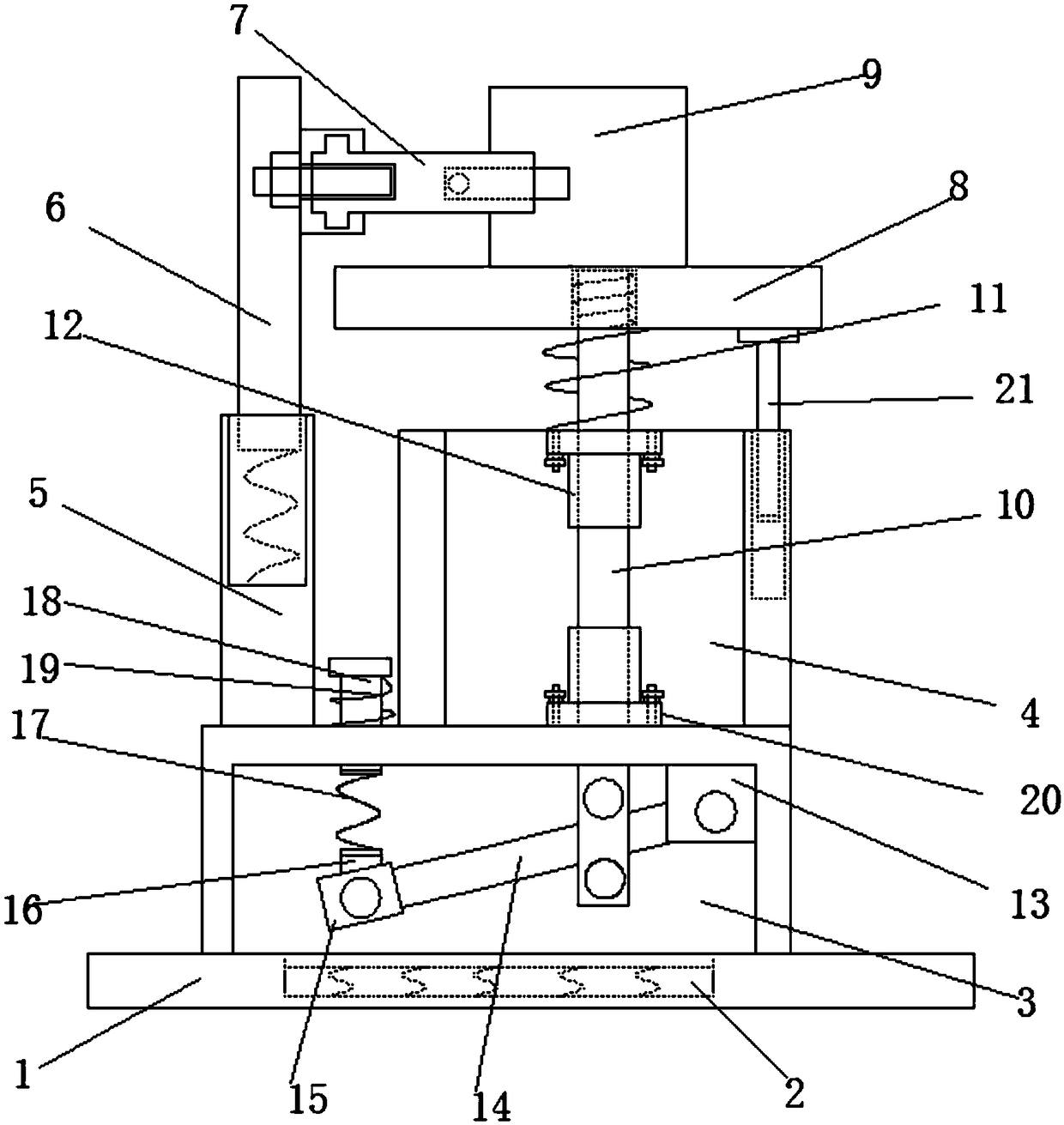 Shock absorbing seat device for electromechanical device
