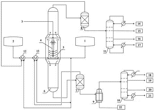A kind of oil hydrolysis reactor and reaction process