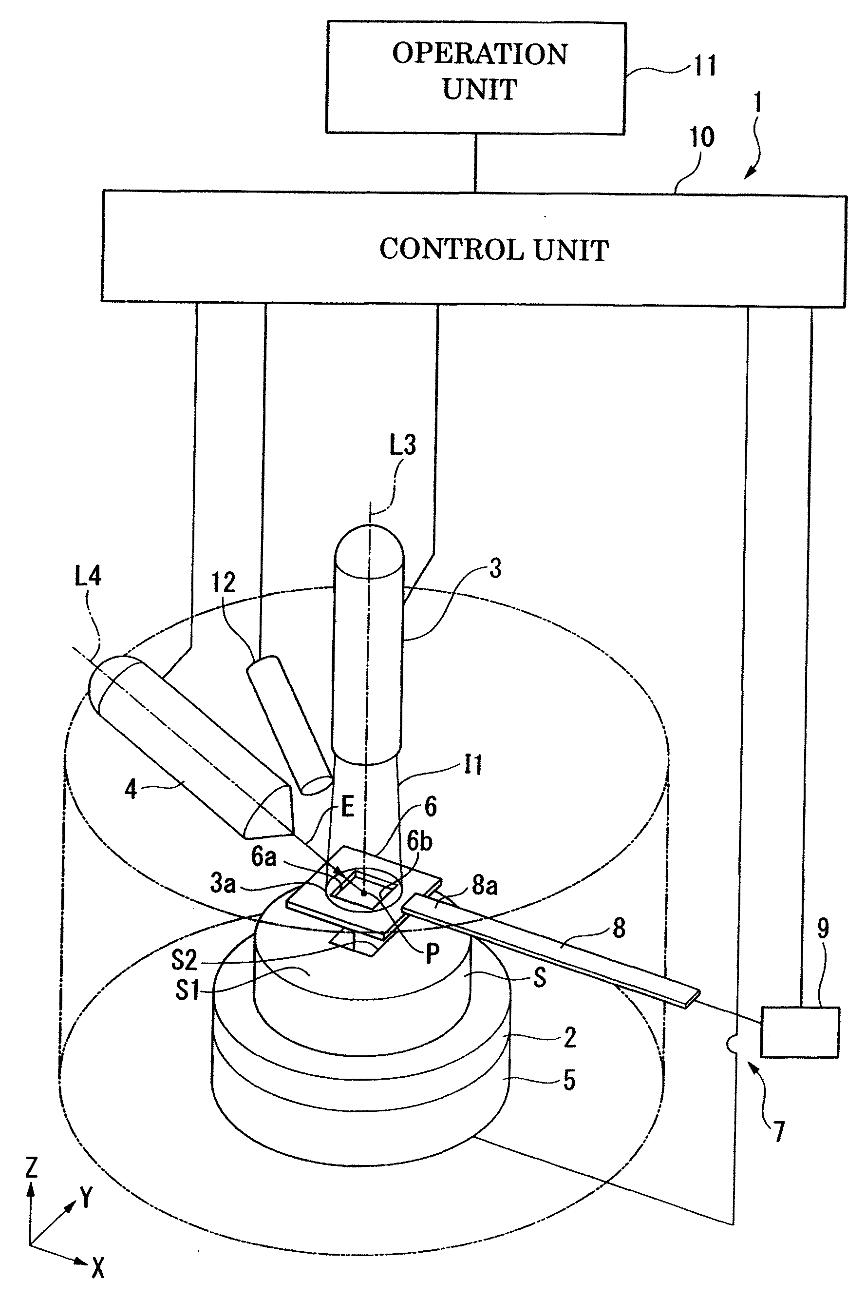 Apparatus for working and observing samples and method of working and observing cross sections